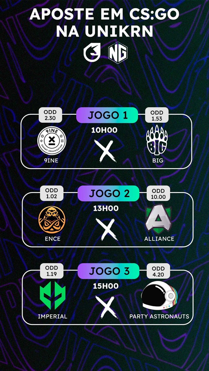 HOJE TEM <a href="/imperialesports/">Imperial Gamdom</a> NO SERVIDOR! 🟢🔥

Então não mosca e vai no site da <a href="/unikrnBR/">unikrnBR</a>
e ganhe até 200% de bônus em depósitos até R$600 👉 unikrn.ly/esportudo11 

8+. Jogue com responsabilidade. Aplicam-se T&amp;Cs. Odds sujeitas a alterações. #publi