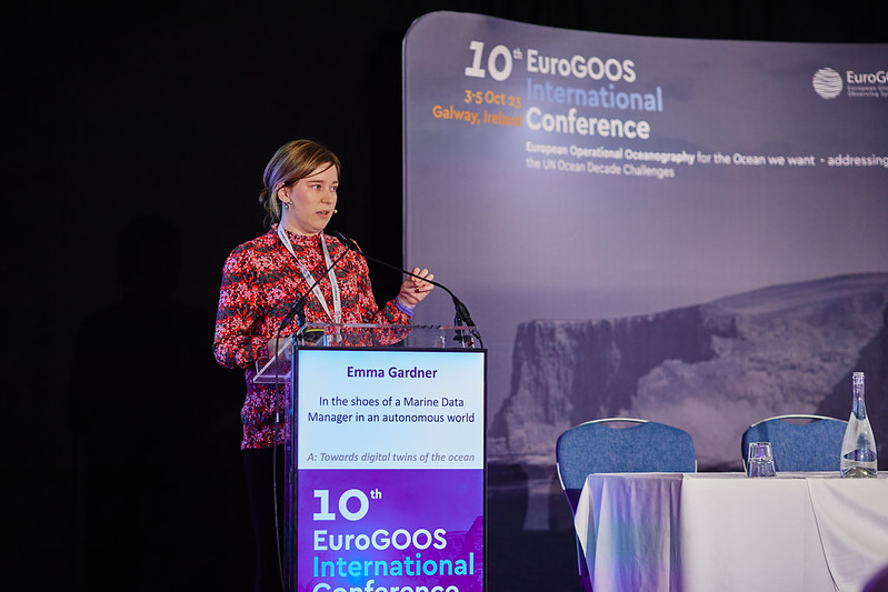 Emma Gardner presents “In the shoes of a Marine Data Manager in an autonomous world' at the 10th International #EuroGOOSConference
 
#OceanGliders #FMRI #NVS #DigitalTwins