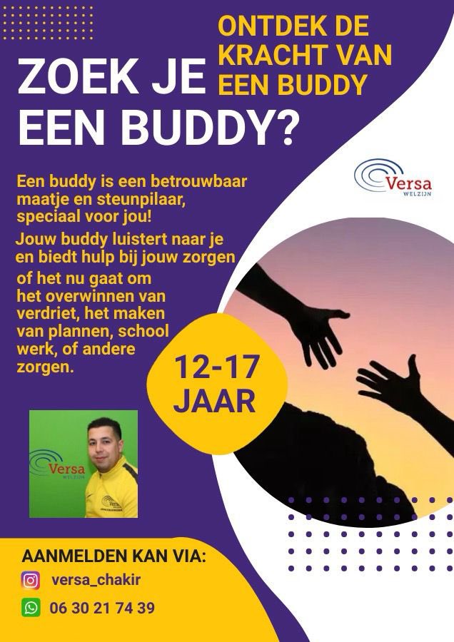 Kom naar de Kerkbrink in #Hilversum voor het #WeekTegenEenzaamheid! Maak kennis met ons wijkteam en de buddyproject jongeren uit het centrumgebied. We staan in de middag op de Kerkbrink en vanavond flyeren we op het station van #Hilversum. 😊👋 #HilversumCentrum #versawelzijn