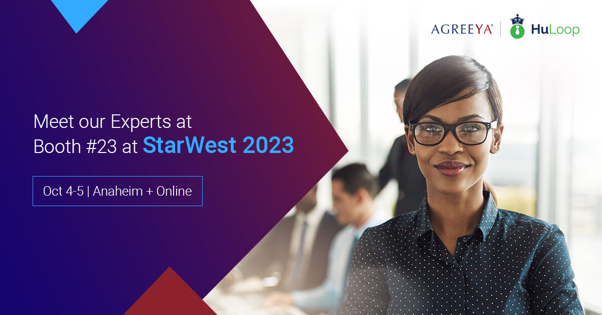 AgreeYaGlobal's tweet photo. The #AgreeYa team is at #StarWest2023!
Meet our experts, at Booth #23 &amp; learn more about #testingplatform &amp; services enable organizations to thrive by reducing #QA cost, simplifying complexities &amp; ensuring faster time to market.
Schedule a meeting: https://t.co/rB52cF87W8 https://t.co/MZg0M7GWGt