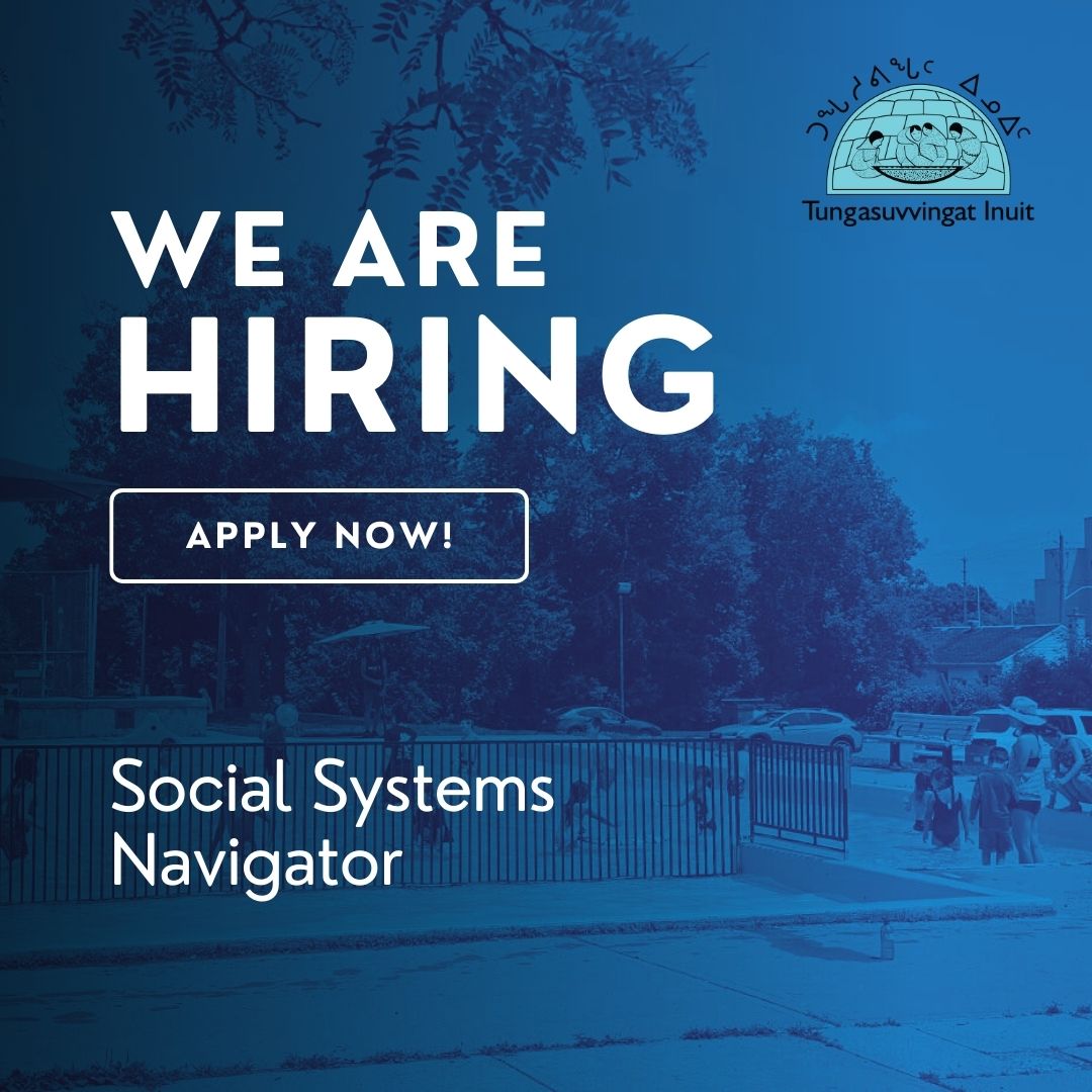 TIOntario's tweet image. New Job Opportunity at Tungasuvvingat Inuit, we're hiring for Social Systems Navigator. 

Apply today: tiontario.ca/social-systems…
Deadline to apply is October 17th, 2023.

#SocialSystemsNavigator #TungasuvvingatInuit #TIOntario #Hiring #UrbanInuit #Inuit #Ottawa