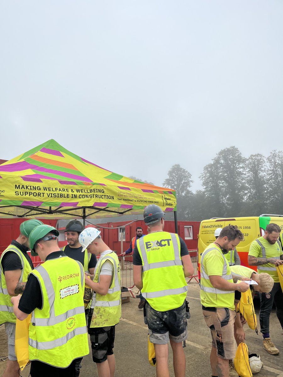 Redrowplc's tweet image. On Monday we had the Lighthouse Construction Industry Charity visit us at our Monchelsea Park development in Maidstone as part of their #MakeItVisible tour.

Andy and Ray carried out an informative #ToolBoxTalk amongst 30 colleagues sharing personal stories to the support that&apos;s…