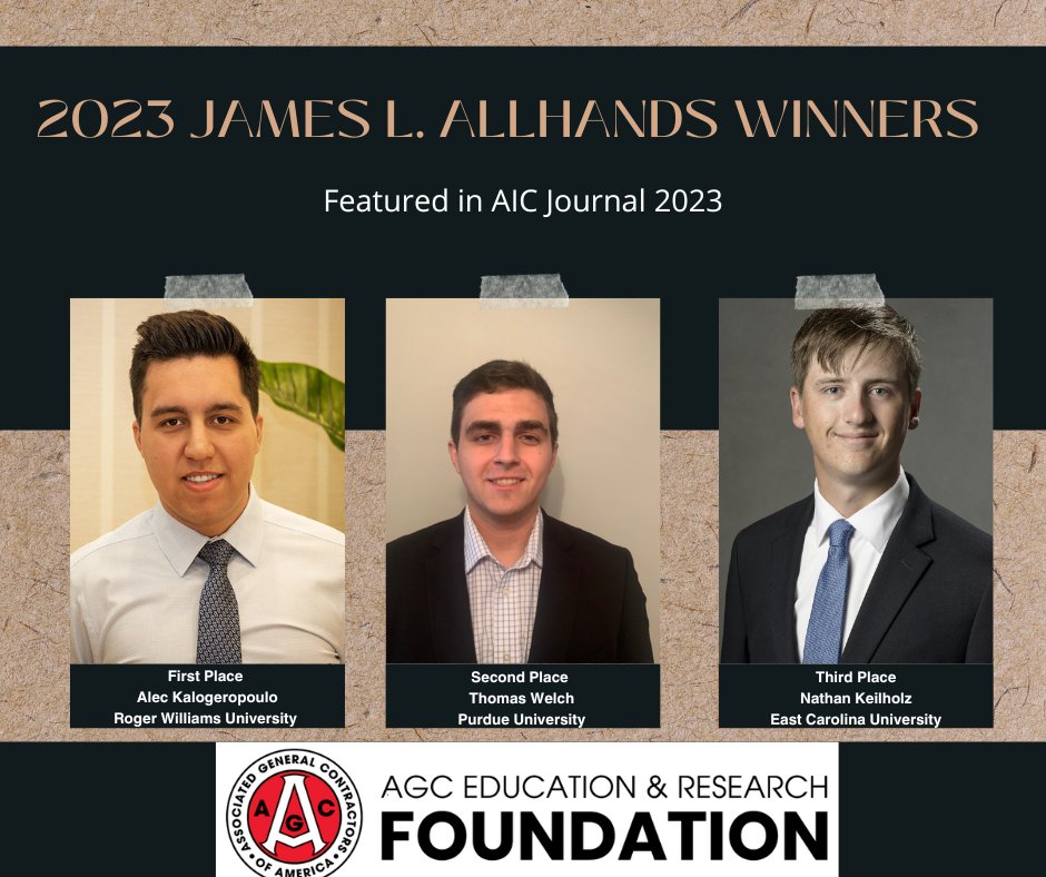 📷 Exciting News! 📷
We're thrilled to announce that the winners of the 2023 Allhands Essay Competition have been featured in the <a href="/ProConstructors/">American Institute of Constructors</a> 2023 Fall Journal! 📷 Check it out: bit.ly/48FfpNV
