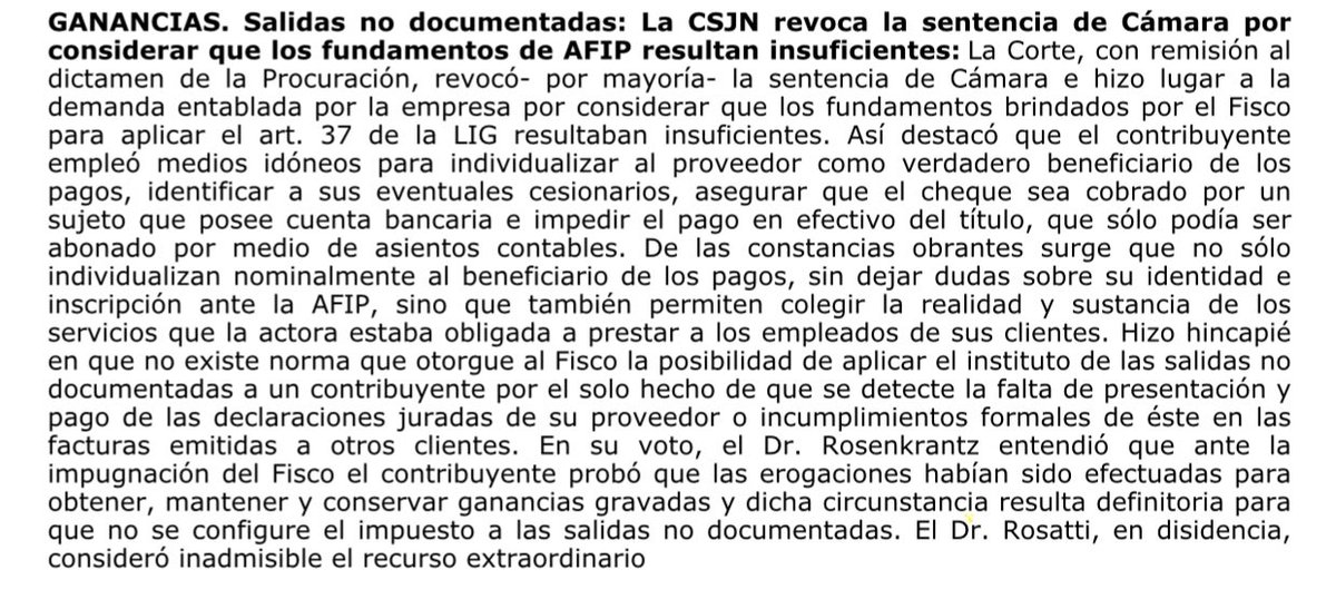 taxman70915940's tweet photo. Fallo lapidario de la CSJ, que limita la aplicación indiscriminada del fisco de la figura de SND en los casos de falta de presentación y pago de las DDJJ del proveedor, o incumplimientos formales en la emisión de sus comprobantes. 👍👏👏👏 https://t.co/9WZk8EdA8P