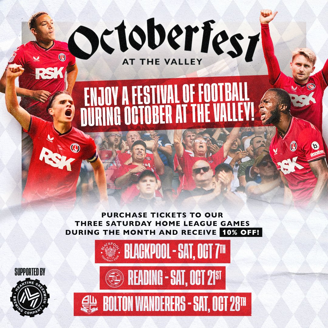 CAFCofficial's tweet photo. Our Octoberfest celebrations begin today 🍻

Remember, you can win a free beer in the Meantime Fans' Bar between 12pm and 3pm courtesy of @brandnewltd! 🙌

#cafc