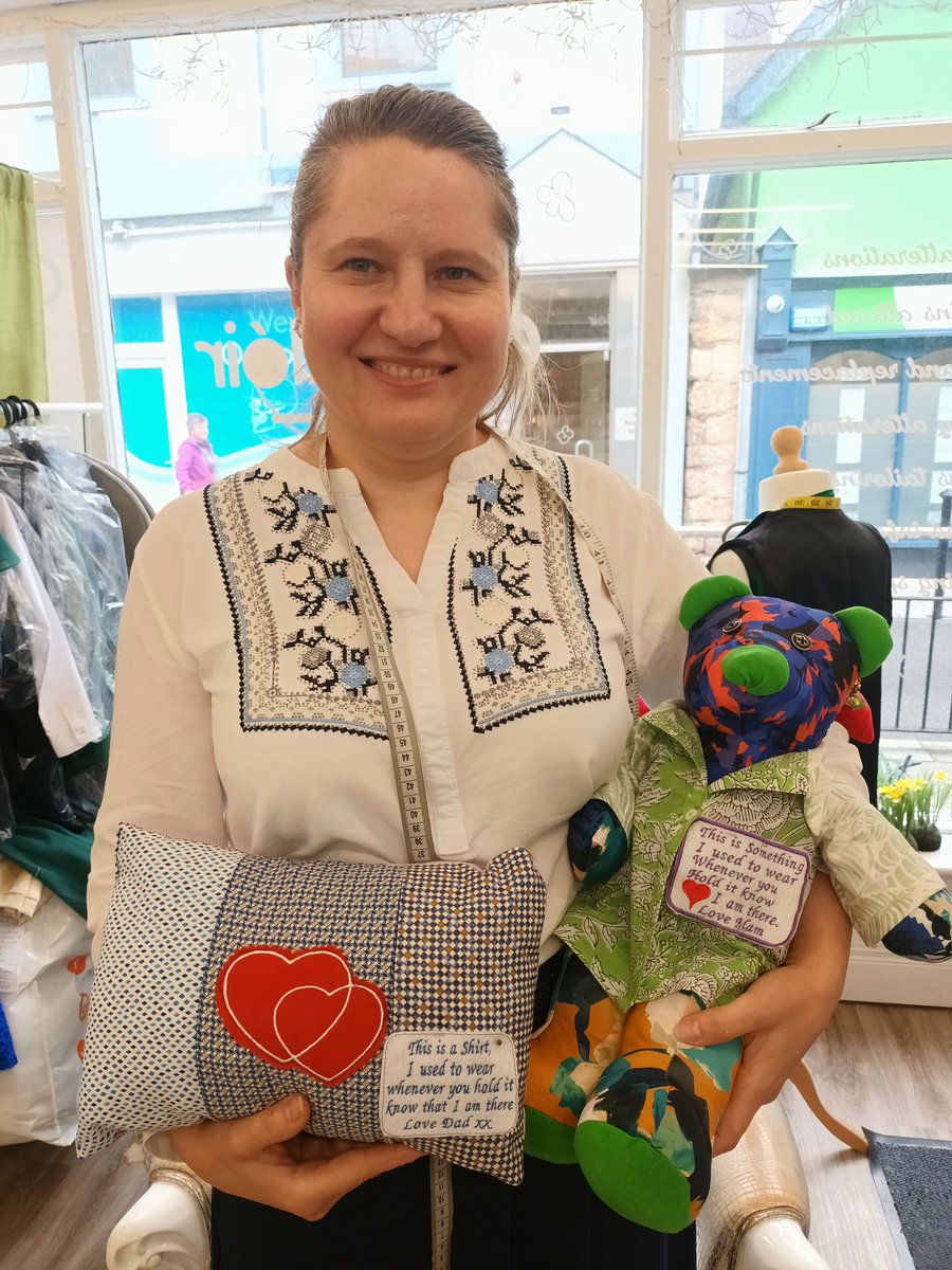 Check out our fabulous memory teddy's and cushions, a wonderful way to remember a lost loved one. Made from the clothes of a deceased family member #wexford #alterationspecialist #Memories
