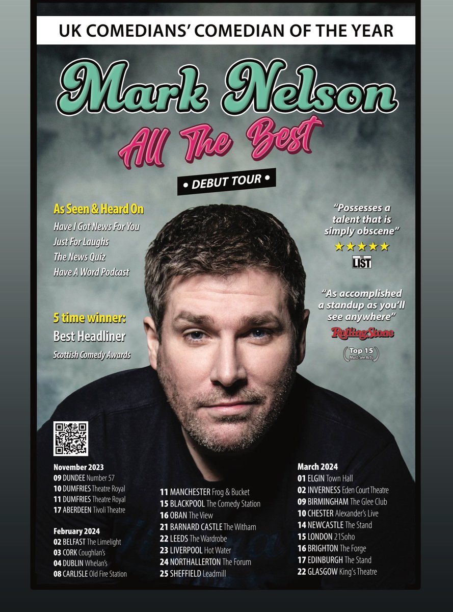 Final poster for my debut tour. 

Now with added Chester and Blackpool dates. 

All kicks off in 36 days. 

Ticket link in bio.