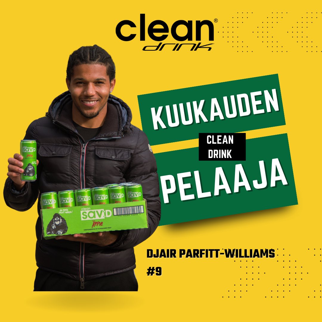 ilvesfootball's tweet photo. Syyskuun Clean Drink -pelaajaksi valittiin suorastaan liekeissä ollut Djair Parfitt-Williams! 💥

#Ilves #CleanDrink https://t.co/1fCbqGLjH1