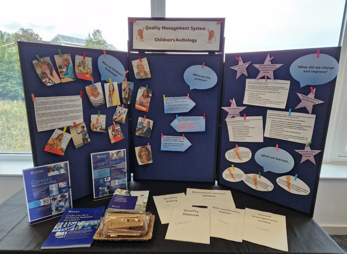 Our children’s audiology service are at the #SCFTLeadership conference today with a quality showcase stall! The team have been doing some fantastic work on their new quality management system - come say hi if you’re there 😁