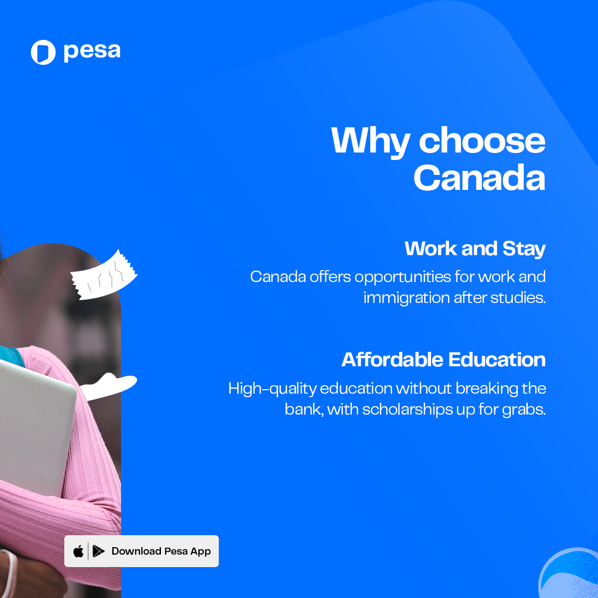 joinpesa's tweet photo. From visas to finances, we've got your back. Discover the essential guide to making your academic dreams come true in Canada! 

Read the full article here. 👉🏾 https://t.co/UQkZjLKTVt https://t.co/mP1MRLRXZG