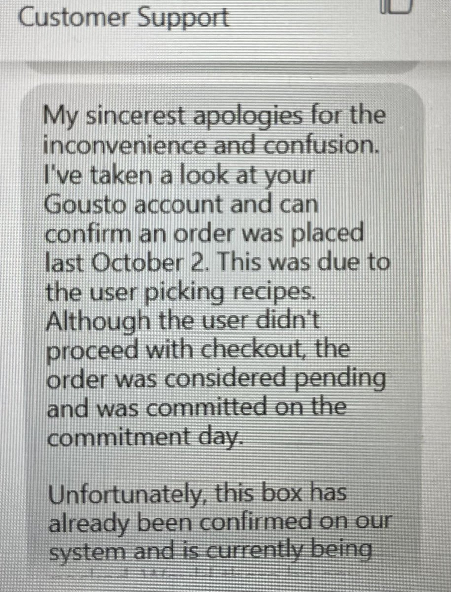 Neil_Mesh's tweet image. Absolutely incredible from @GustoHQ “although the user didn’t proceed with checkout” we completed the order and took the money anyway! Outrageous. Can’t cancel it as it’s started to be compiled. Taken 60% off. Not sure why, maybe I’ll too nice.