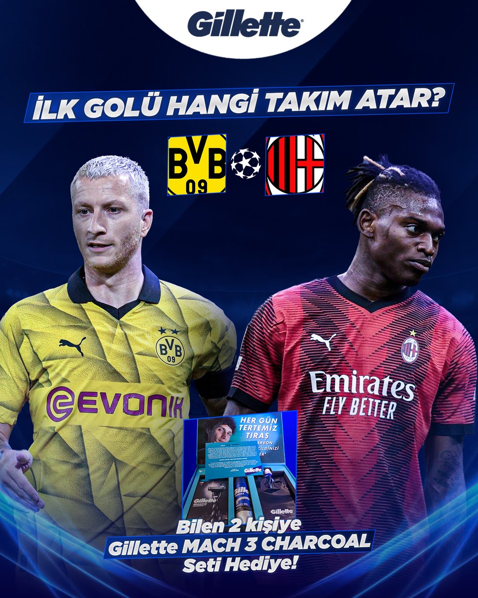 Asist Analiz (@asistanaliz) on Twitter photo 🔥 Dortmund-Milan maçında ilk golü hangi takım atar?
✅ Yorum yap ve paylaşımı beğen
✅ <a href="/GilletteTR/">Gillette Türkiye</a> hesabını takip et
✅ <a href="/asistanaliz/">Asist Analiz</a> hesabını takip et
🎁Bilen 2 kişiye Yeni MACH3 CHARCOAL hediye! 🔥 Dortmund-Milan maçında ilk golü hangi takım atar?
✅ Yorum yap ve paylaşımı beğen
✅ <a href="/GilletteTR/">Gillette Türkiye</a> hesabını takip et
✅ <a href="/asistanaliz/">Asist Analiz</a> hesabını takip et
🎁Bilen 2 kişiye Yeni MACH3 CHARCOAL hediye!