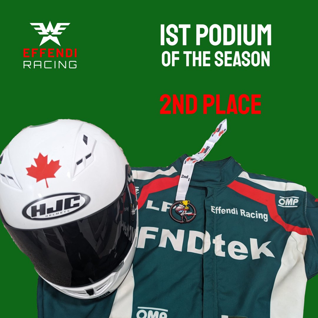 EffendiRacing's tweet photo. First Podium; First Medal.
Best finish of the season 2nd place

#karting #canadianminiindy #racing #P2 #podium #2ndplace #effendiracing https://t.co/ZVbLr8ui4r