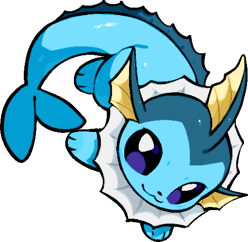 vaporeon no humans pokemon (creature) solo simple background full body white background :3  illustration images