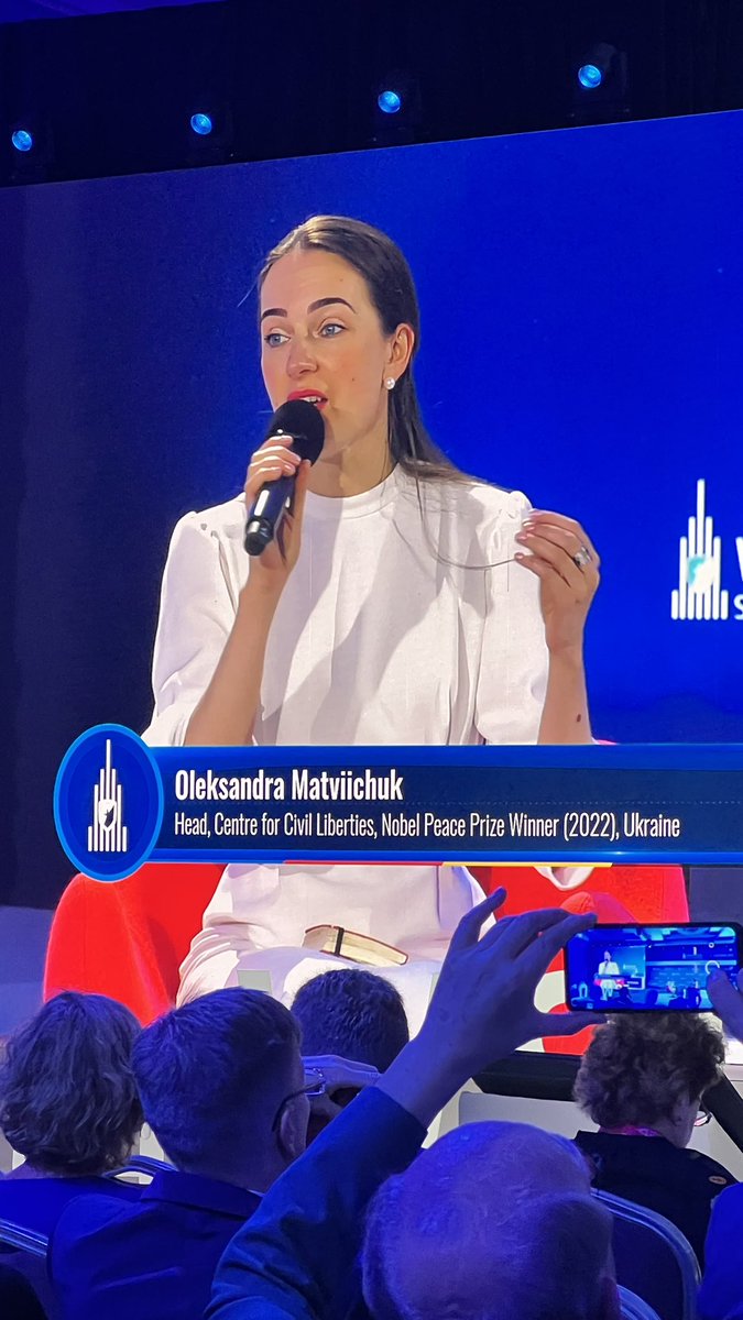 “Russian culture for me is not ballet or Dovstoevskij, it’s about the bodies of dead civilians left in the streets by their troops. From Syria to Ukraine they think they can do whatever they want and impunity has become part of Russia’s culture” said <a href="/avalaina/">Oleksandra Matviichuk</a> at #WSF2023