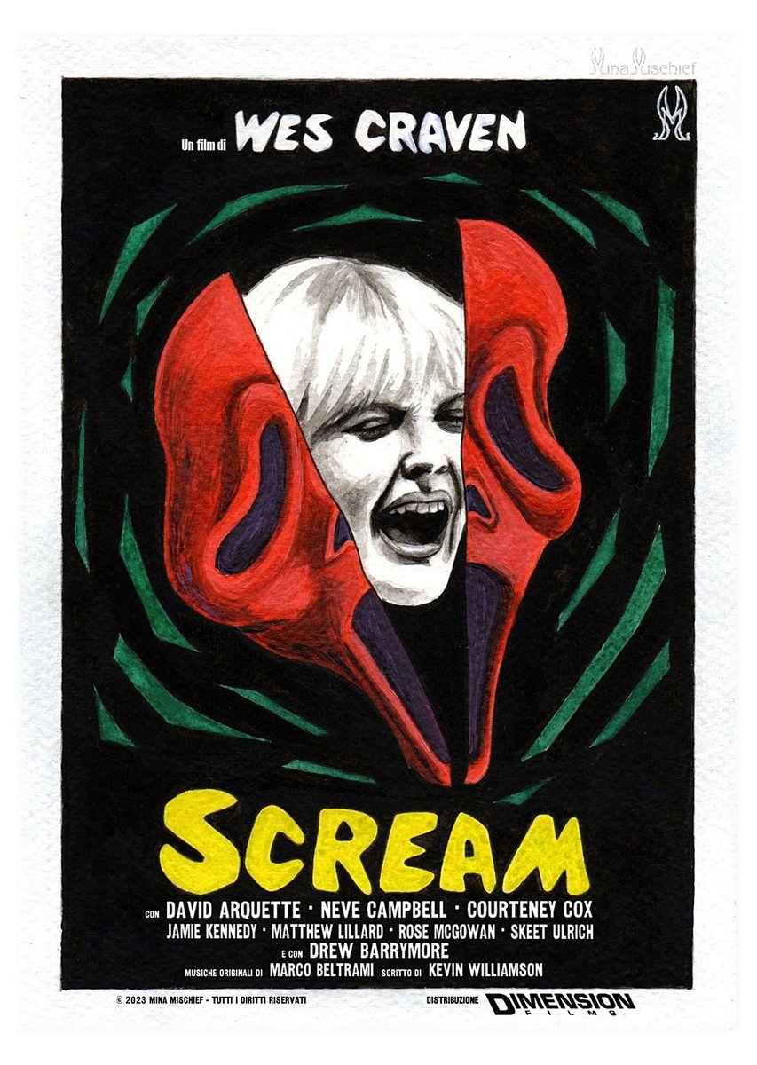 Mina_Mischief's tweet photo. “Scream rencontre Argento - 4 Mouches de velours gris” est disponible en affiches et cartes postales  !
🪰 https://t.co/DnxIOFxA3z
🪰 https://t.co/7DQ3TyOWGP
@hello_sidney @ArgentoFans

#horror #HorrorArt #Scream #4fliesongreyvelvet #screammovie #darioargento #ArtistOnTwitter https://t.co/ZhVSDGI62d