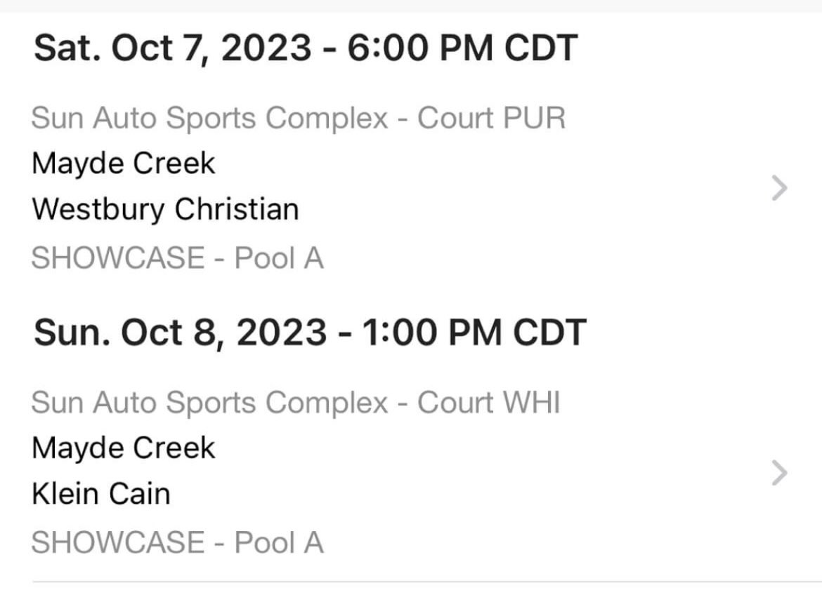 oct 7-8 showcase schedule