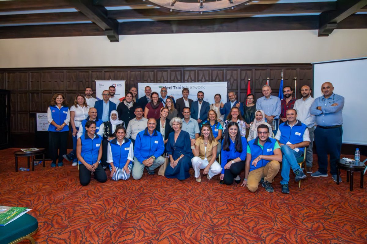 TheJordanTrail's tweet photo. The Med Trails Network program, the first network of long-distance hiking trails in the Mediterranean, is officially launched
 @AFRAT,  @TheJordanTrail , @lebanontrail , @PalestinianHeritageTrail and @Tétraktys-, with the support of @AFD and @RegionSud https://t.co/qv3ZvNkz1f