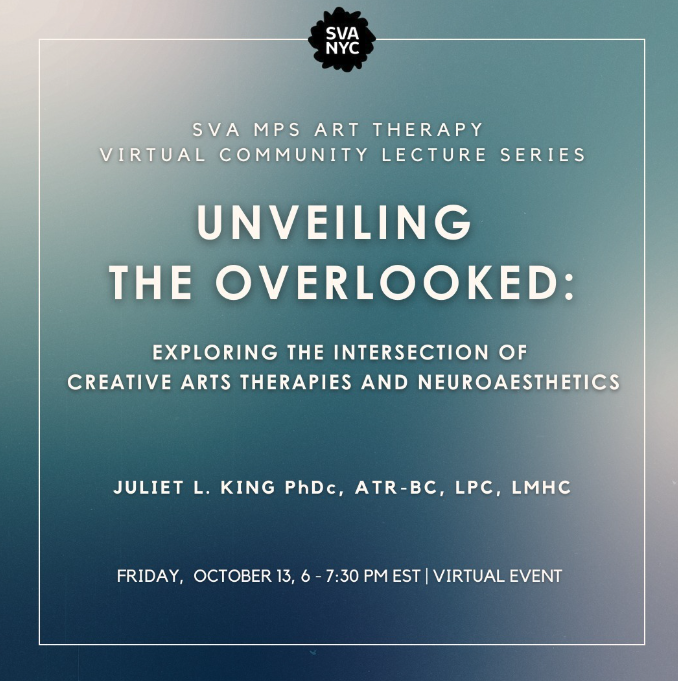 tertiaryprocess's tweet photo. 💫FREE and Open to the public. https://t.co/qEtKlsT5Ry
#arttherapy #art #therapy #communitylecture #creative #neuroaesthethics #creativeartstherapies #virtual #online #onlinelearning #opportunity #creativeartstherapy #svanyc #sva #nyc #newyork #newyorkcity https://t.co/emAWoSyVL9