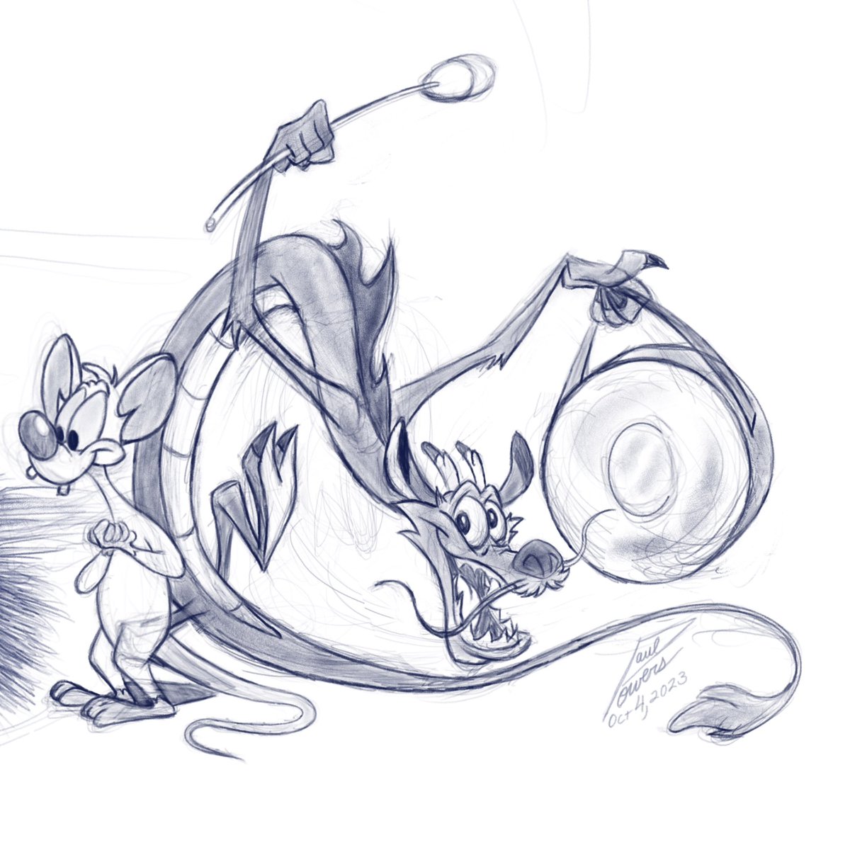 pauljpowers's tweet image. #Fanart Day 4. #Mushu from #Mulan #inktober #inktober2023 #drawtober #sketchtober #artober