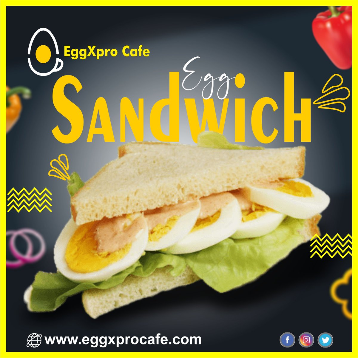 A breakfast without eggs is just incomplete, Egg Sandwich you in on a Healthy Food, eggs are the best breakfast👍
.
#eggroll #eggrolls #eggsandwich #eggpizza #freshingredients #eggdishes #friends #eggrolls #omelette #indianfood #eggxprocafefranchise #eggxprocafe #foodie #eggfood