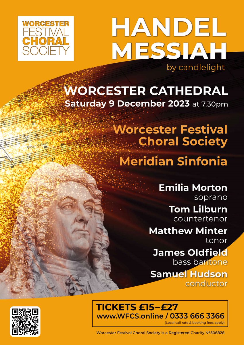 HALLELUJAH! Announcing our performance of #Handel's glorious #Messiah, at a candlelit @WorcCathedral Sat 9 Dec! It's the ultimate #Christmas treat! 🎶🌟🎶 Tickets wfcs.online 0333 666 3366 #Worcester #WorcestershireHour @VisitWorcs @VisitWorcester @worcesternews