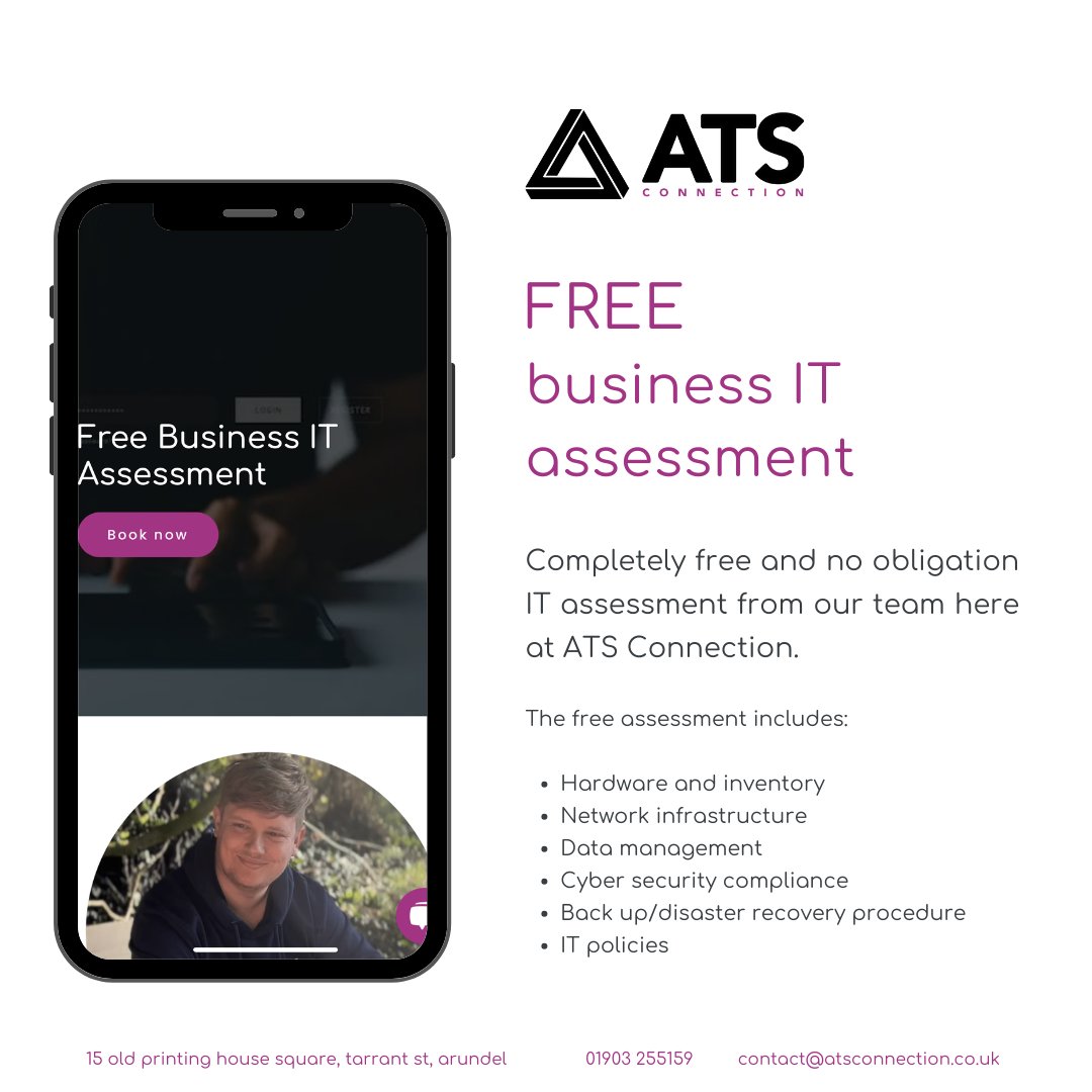 💼 Ready to unlock hidden potentials? It's time for a FREE Business IT Assessment! 🚀

atsconnection.co.uk/free-business-…

Discover the benefits:
🔒 Enhance cybersecurity defenses
💡 Optimise IT operations
📈 Boost productivity
🌐 Embrace future-ready solutions

#ITAssessment