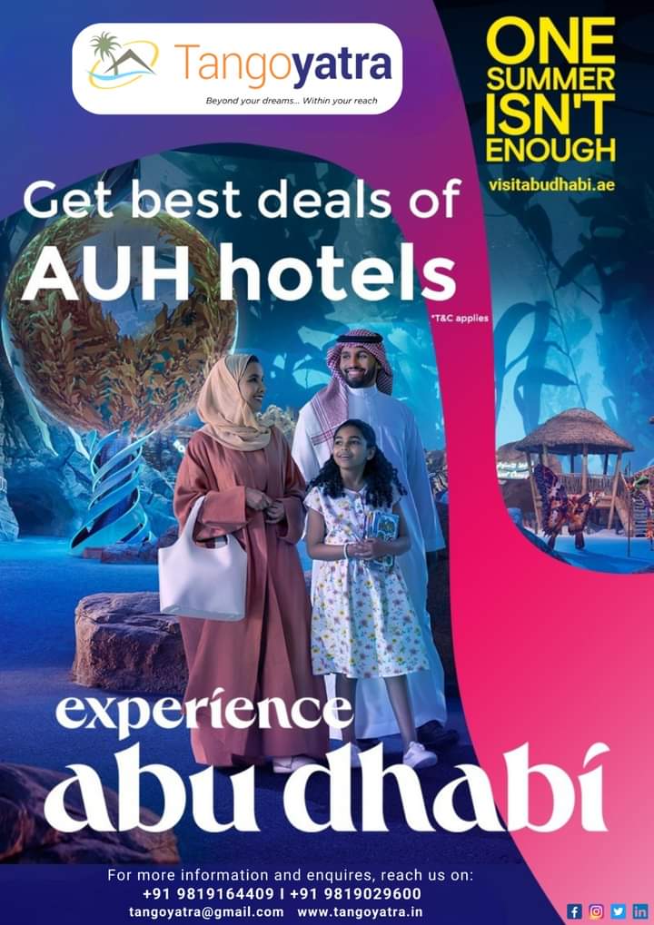 tangoyatra's tweet photo. 🌟 Looking for the best deals on hotels in AUH (Abu Dhabi)?
It's time to experience the vibrant and beautiful city of Abu Dhabi like never before! 
Contact Tango Yatra today to unlock exclusive offers.
📞  9819164409 / 9819029600 https://t.co/fecz98V8L0
#AbuDhabi #hoteldeals https://t.co/P2BCNOHfSW