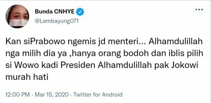 SandroKLA's tweet photo. @Lembayung071 @prabowo Anjrit...makluk apain ini? https://t.co/Opj5TgHvnZ