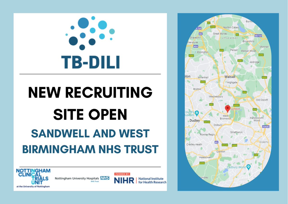 TB-DILI (@tb_dili) on Twitter photo The 30th site has been opened, welcome Sandwell and West Birmingham NHS Trust! The 30th site has been opened, welcome Sandwell and West Birmingham NHS Trust!