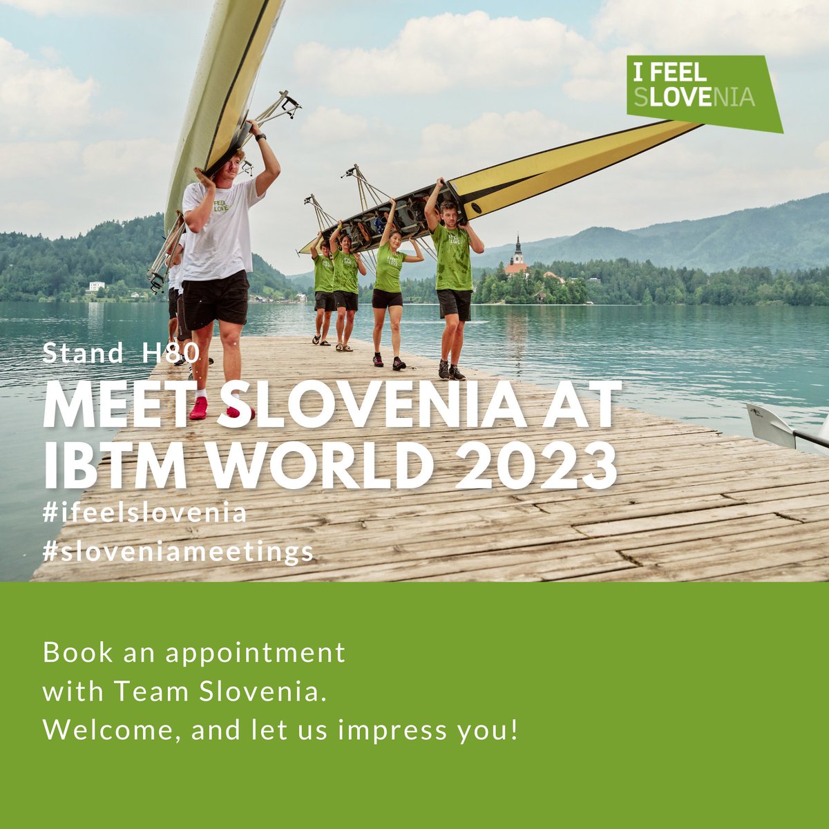 SloMeetings's tweet image. Exciting news! Slovenia is shining a spotlight at #IBTMWorld in Barcelona next month! 🇸🇮

Join us at Stand #H80, where we're showcasing the best of Slovenia's meetings, events, and incentives services alongside 15 incredible stand partners. 🤝

#sloveniameetings #ifeelslovenia
