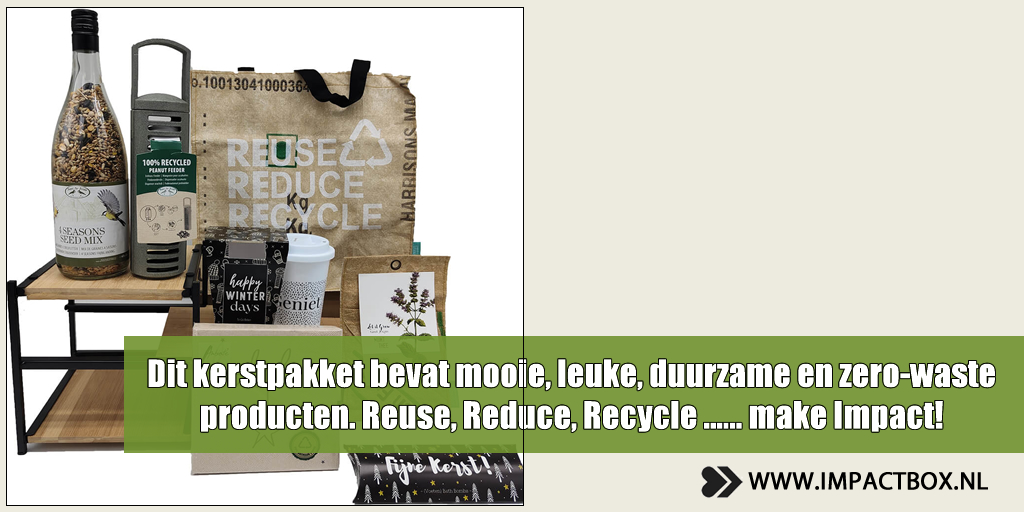 NLImpactBox's tweet photo. Gaaf, het reuse, reduce, recycle Kerstpakket. Zoek niet verder – hier is het kerstpakket waar iedereen blij van wordt: Reuse, Reduce, Recycle https://t.co/ES2UOs8zbM  #kerstpakket #duurzaam #sociaal #sroi #superwaste #kerst #impactbox #cadeau #duurzaamcadeau #socialenterprise https://t.co/vNYIFTPsoe
