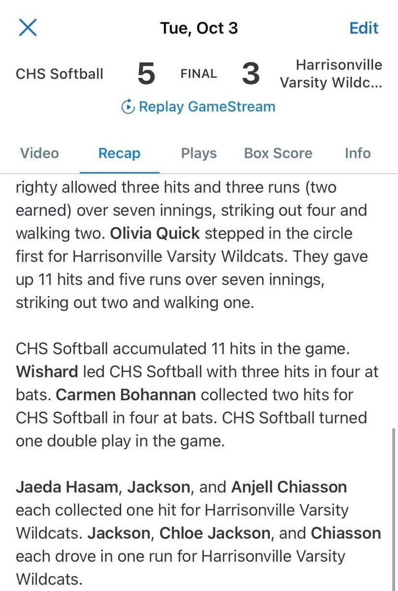 CHS Softball tweet media
