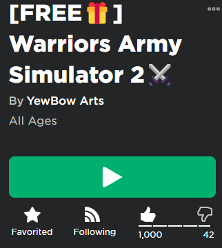 Roblox Warrior Army Simulator 2 -New Codes October 2023 