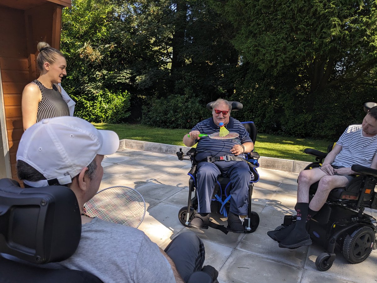 Some of our residents enjoyed playing games in the garden 🌞