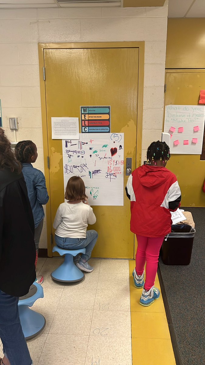 ZES_Principal's tweet photo. Students in Mrs. Corbett’s class building math fluency in problem solving gallery walk. https://t.co/owB0FKjZPH