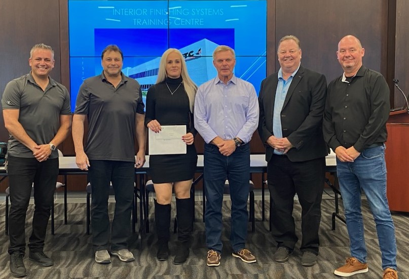 Congratulations to the Drywall Finisher class graduates!  Amy Wadell received the Top H&amp;S Award while Andre Young achieved the Top Apprentice Scholarship Award.