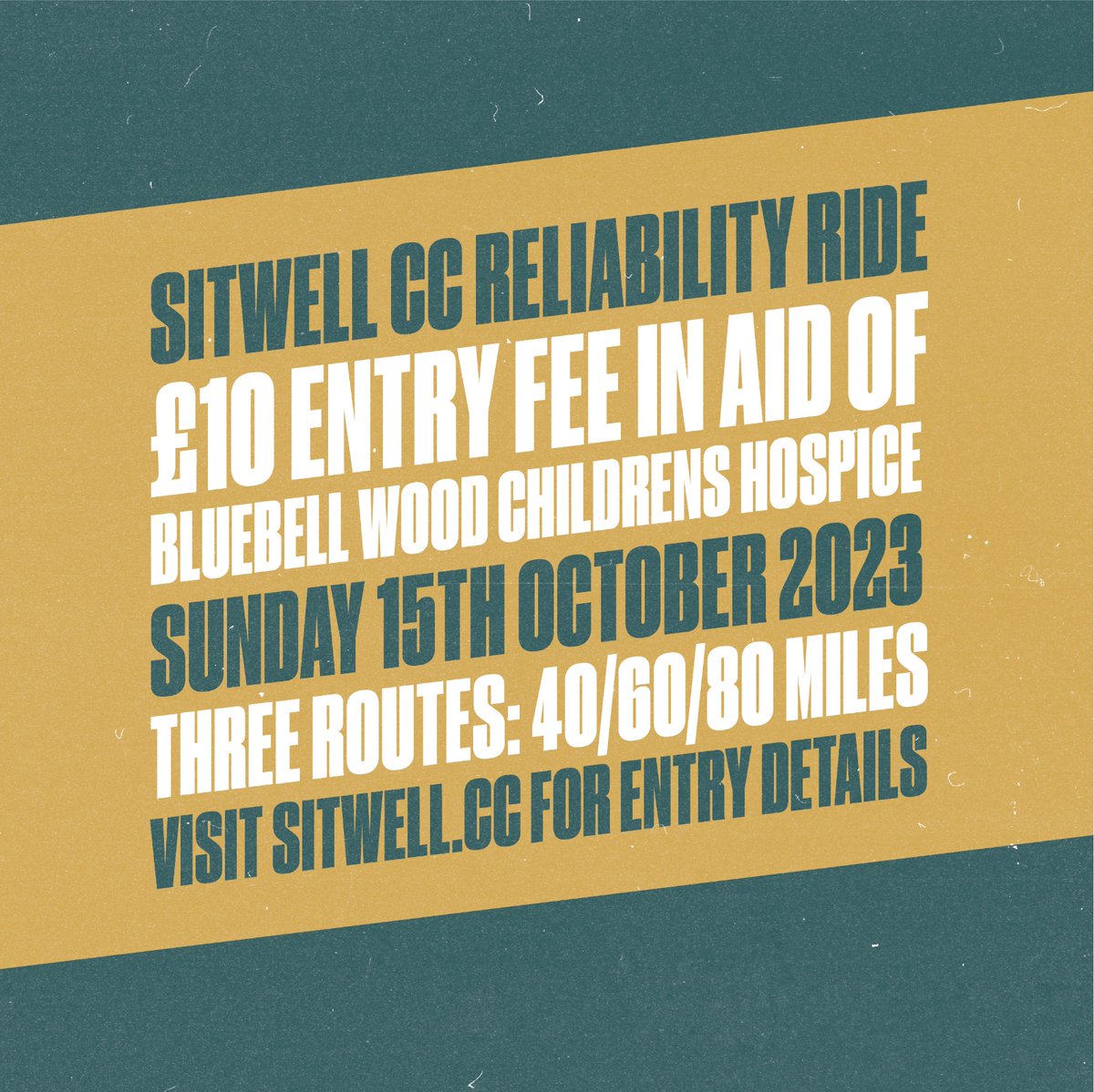 Entry for our rescheduled reliability ride on the 15th October is now open. Three routes, 40/60/80 miles heading east to the flatlands with all profits going to <a href="/BluebellWoodCH/">Bluebell Wood</a>. Click on the link below to enter.

britishcycling.org.uk/events/details…