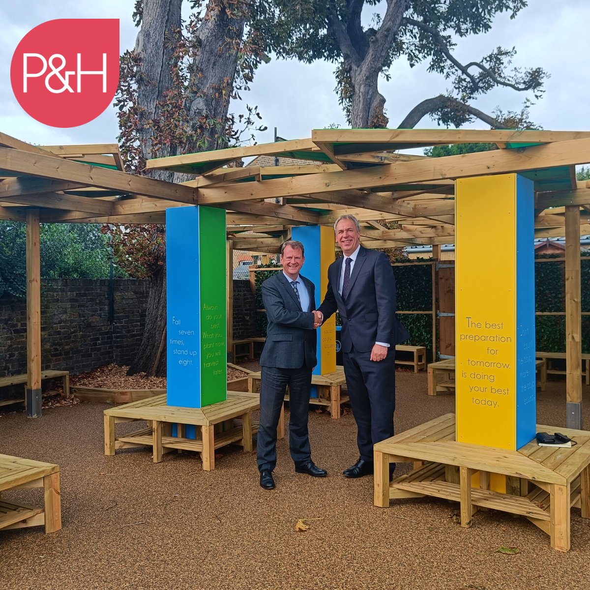 Palmer & Howells (@palmerhowells) on Twitter photo Here’s <a href="/Jeremyalderton/">Jeremy Alderton</a> pictured alongside David Price, Headmaster of <a href="/Themallschool/">The Mall School, Twickenham</a> at The Mall's newly renovated playground space.
We're thrilled to have been able to sponsor two key areas within this new playground. It's safe to say that it has been a hit with all the pupils! Here’s <a href="/Jeremyalderton/">Jeremy Alderton</a> pictured alongside David Price, Headmaster of <a href="/Themallschool/">The Mall School, Twickenham</a> at The Mall's newly renovated playground space.
We're thrilled to have been able to sponsor two key areas within this new playground. It's safe to say that it has been a hit with all the pupils!