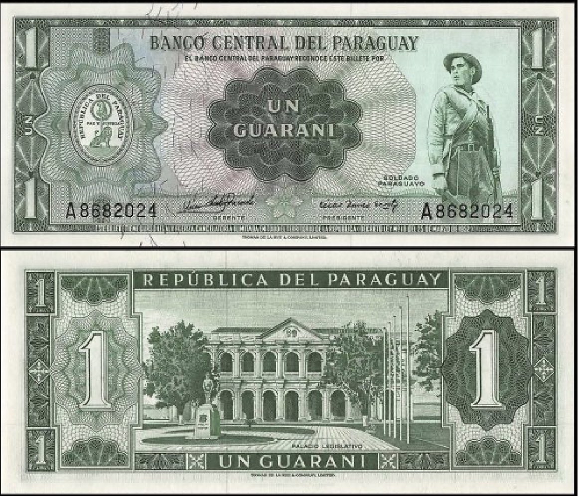 Celebrando los 80 años de nuestra moneda el Guaraní! 🎉 La moneda más antigua y sólida de Latinoamérica y su denominación una reivindicación al pueblo originario de Paraguay🇵🇾. Su estabilidad es un orgullo para nuestra economía 💪🌎 #80AñosDeGuaraní  #OrgulloParaguayo