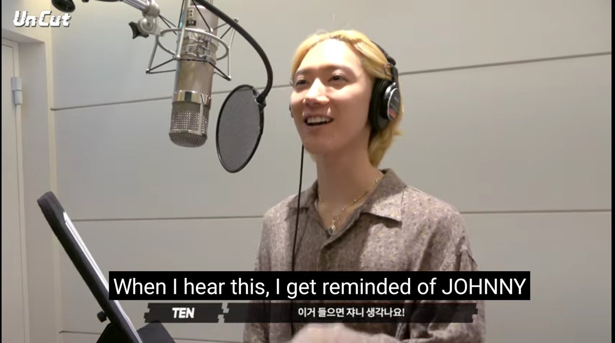 johntenwhen's tweet photo. Ten : "When I hear this, I get reminded of JOHNNY"
Staff : "Can we feature JOHNNY for this?"

How about johnten duo song @SMTOWNGLOBAL ? https://t.co/1ZQ2G8RTWc