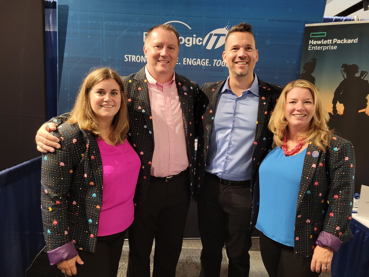 DEFSECAtlantic's tweet image. Well. The @PureLogicIT team has won the DEFSEC attire battle.

I mean... who doesn't love a good #PacMan suit jacket?!

#DEFSEC #Halifax #IT #defence #AtlanticCanada #Tradeshow #NovaScotia