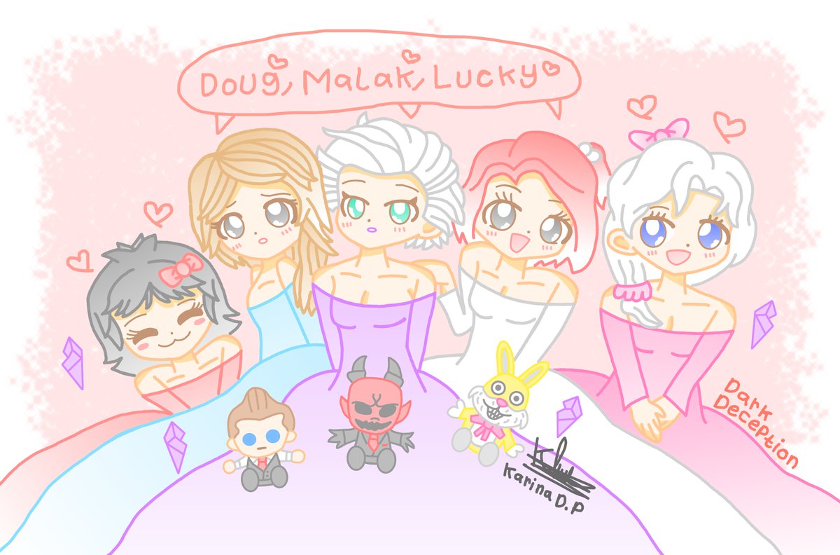 KDP_31's tweet photo. Dark Deception girls fanart
(Agatha, Elise, Bierce, Penny, Mama Bear) 💖
@GlowstickEntmt @VincentLivings
#darkdeceptionagatha #elisehouser #darkdeceptionbierce #pennythechicken #mamabear #doughouser #darkdeceptionmalak #luckytherabbit #darkdeception #darkdeceptionfanart https://t.co/iKqWkugxvG