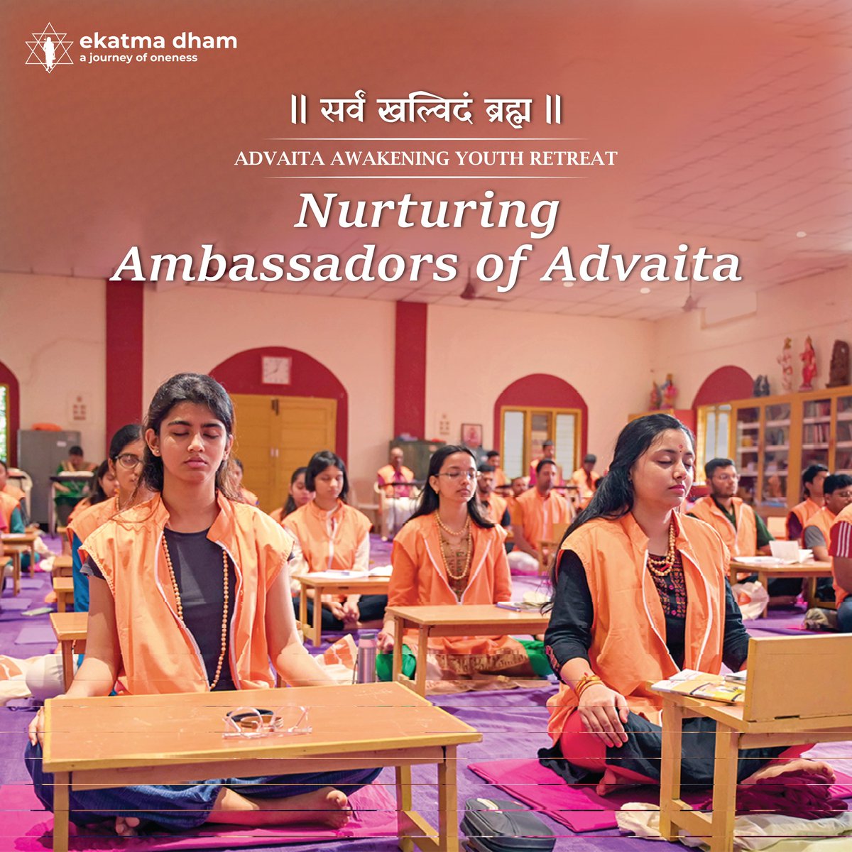 EkatmaDham's tweet photo. Join us on a life-changing odyssey at the Advaita Awakening Youth Retreat!

Explore spirituality while living with the Masters, learn the art of Meditation and Yoga, participate in Shloka Chanting and be a part of exciting excursions.

@MPTourism @minculturemp @ciftweets https://t.co/canUY0o2CM