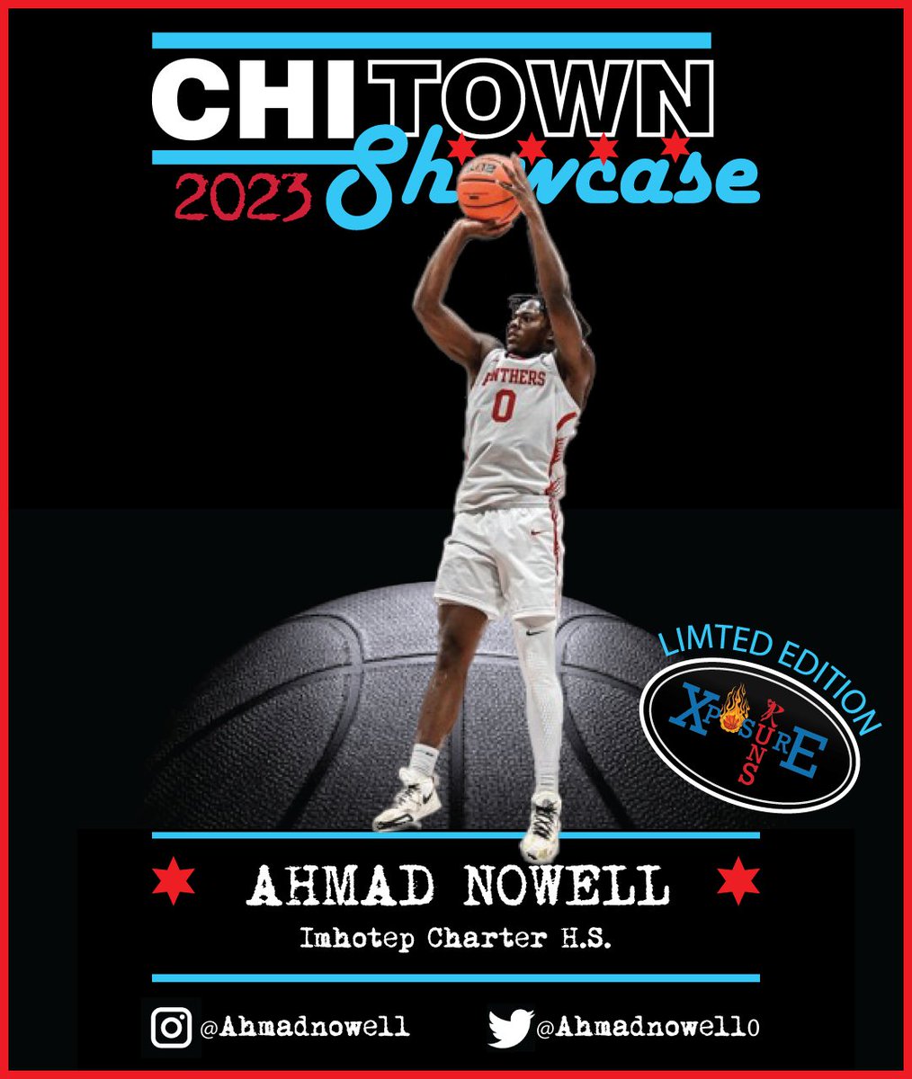 I said I was inviting a player from out of town, so I'm starting with my own hometown 😳😬 & inviting the 4 ⭐ number 1️⃣ player from Philadelphia🏙️. When you shoot..aim high!!🫱🏾‍🫲🏽💪🏽 Please welcome Team Finals guard & UConn commit @AhmadNowell0 to the @chitownshowcase