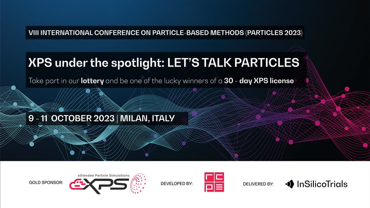 InSilicoTrials's tweet image. 🔍 Dive into the future of particle-based methods at #PARTICLES2023, Milan, Oct 9-11

Explore 𝐗𝐏𝐒, our innovative #simulationsoftware for #pharma developed by @RCPE 

ℹ️Don&apos;t miss chance to win a 30-day 𝐗𝐏𝐒 license in our lottery. 

insilicotrials.com/xps/
