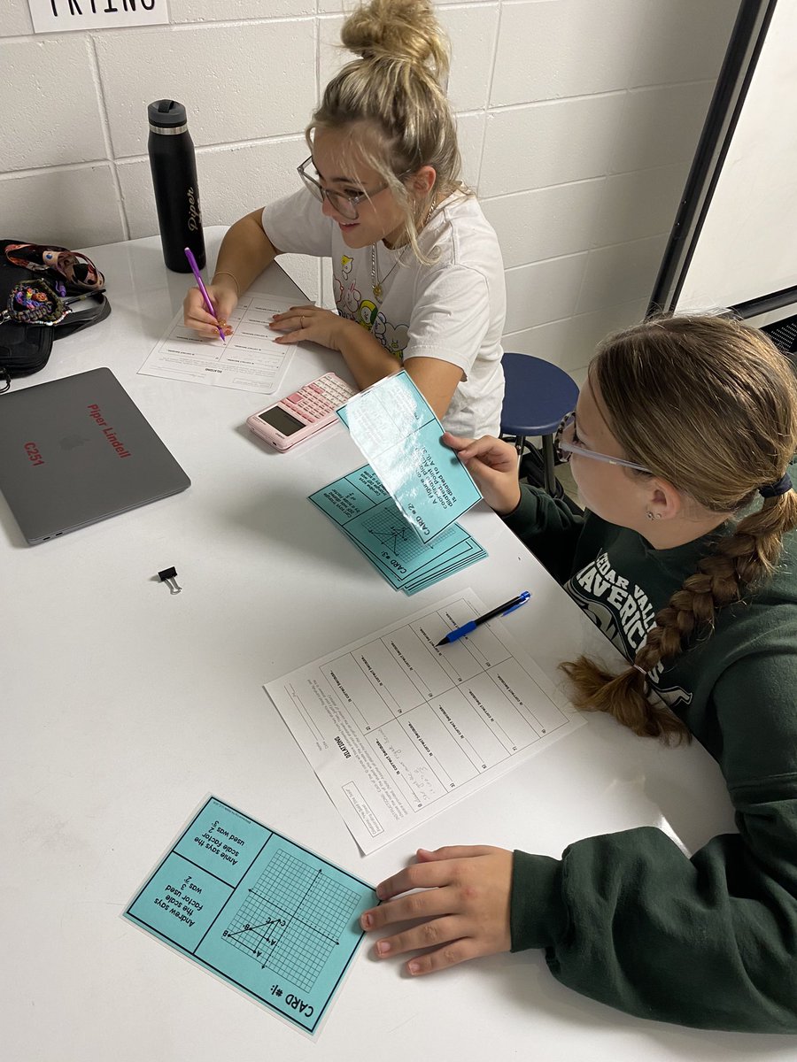 Starting our day with math discussion 😎 8th graders are working on dilating figures in a coordinate plane and doing some error analysis! #iteachmath