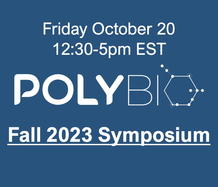 polybioRF's tweet photo. The PolyBio Fall online Symposium is ready to roll Friday Oct 20 from 12:30 - 5 pm ET! Check out the speakers and talks here, plus there is a link for free registration: https://t.co/CcxVEj9Kjy https://t.co/BocxhW86ul