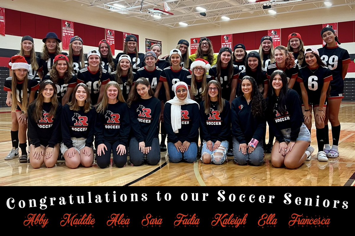 RoughRidersKENT's tweet photo. Congratulations to our Women’s Soccer Team SENIORS. 👑⚽️ Come join us as we celebrate these awesome seniors at 6:30 pm TONIGHT. #kentriderpride https://t.co/JjuUBbc39k