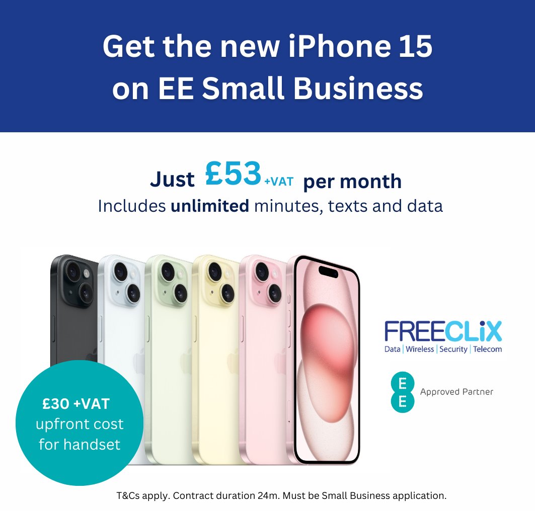 Ready for the new iPhone 15? Choose FreeClix as your next mobile contract provider and we'll manage your contract for you. Hassle free &amp; saves you precious time! Contact us now.